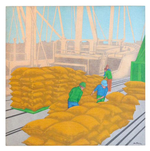 Trabalhadores no cais, obra de Claudio Tozzi
