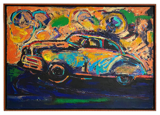 Chevrolet azul, obra de Rubens Gerchman