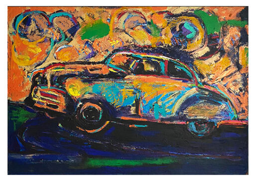Chevrolet azul, obra de Rubens Gerchman