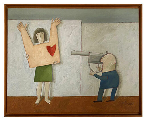 Homem armado, obra de Gustavo Rosa
