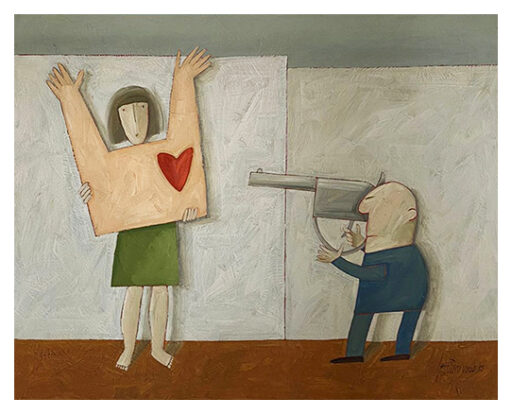 Homem armado, obra de Gustavo Rosa