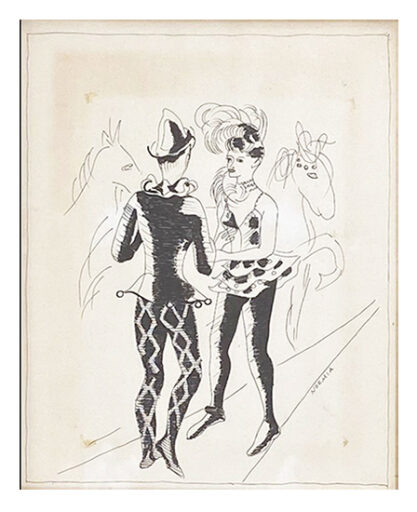 Pierrot e Colombina, obra de Noemia Mourão