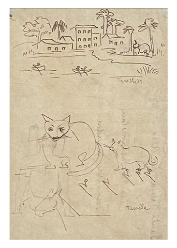 Paisagem e estudo de animais, obra de Tarsila do Amaral