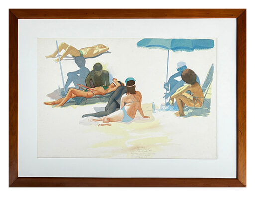 Na praia, obra de Glauco Rodrigues