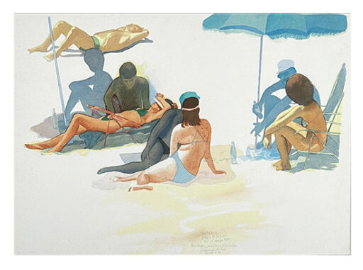 Na praia, obra de Glauco Rodrigues