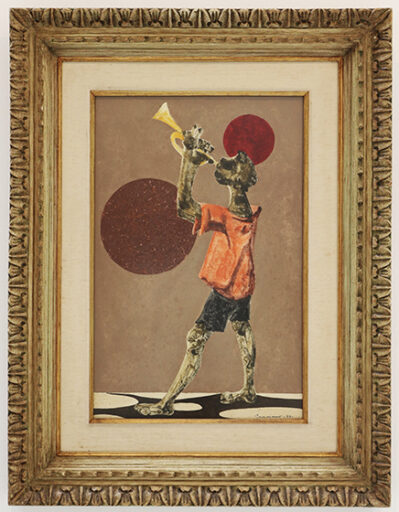 Flautista, obra de Clóvis Graciano